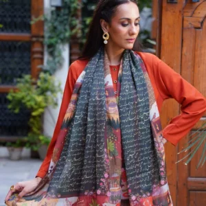 Bagh-e-Mughal Scarf - Green
